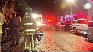 Car Careens Off Sunrise H'Way Into Trees at Rest Area