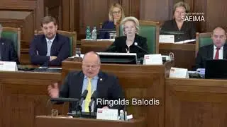 Deputāts Ringolds Balodis par soda mēriem Saeimā