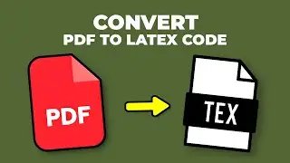 How to convert PDF to LaTeX Overleaf