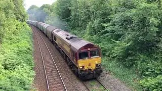 DBCargo class 66 66129 hauling 6V75 Dee Marsh to Margam steel empties #borderlandsline #train #rails