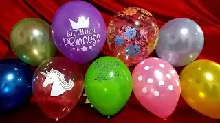 FUN BIRTHDAY PRINCESS BALLOONS POP!!!