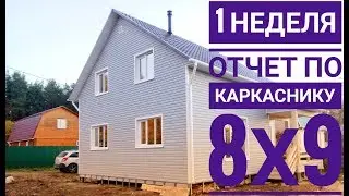 Каркасный дом 8 на 9. Каркас. Утепление. Итоги за неделю. Скай хоум (Sky home)