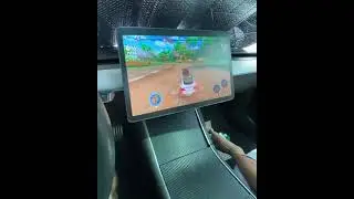 playing games in Tesla #shorts