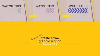 Blender Motion Graphics Tutorial | Create Arrow Graphic Motion (Beginners 101)