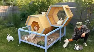 Discover secret to build 2 level rabbit house from discarded wood