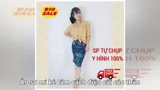 FREESHIP TOÀN QUỐC 99K_ Áo Sơ Mi Kẻ Tăm Cách Điệu Cúc Thân Sau