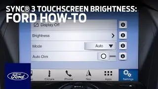 How to Adjust SYNC® 3 Touchscreen Brightness | Ford How-To | Ford