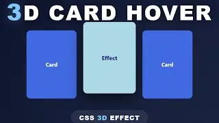 CSS 3D Card Hover Effect | HTML & CSS Tutorial