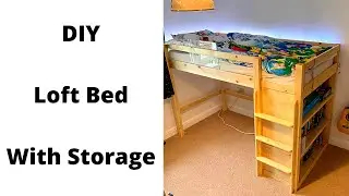 How To make /Build An Easy Diy Loft Bed With Storage / Free Loft Bed plans