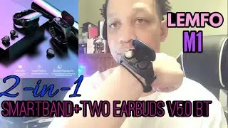 (New) Lemfo m1 Smartband+TWS 5.0 2-in-1 Smartwatch👀😱 | Smart BT Dual Earbuds Bracelet