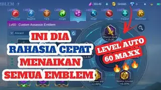 CARA CEPAT MENAIKKAN SEMUA EMBLEM DI MOBILE LEGEND TANPA TOP UP TERBARU