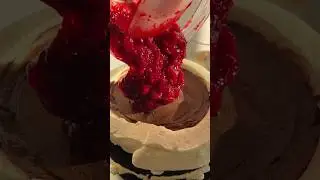 Торт вишня-шоколад🍫🍒 #торт #рецептторта #шоколадныйторт