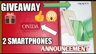 GIVEAWAY ANNOUNCEMENT 2 smartphones | oppo R7 | Onida | 1k subs special ( Car Guru )