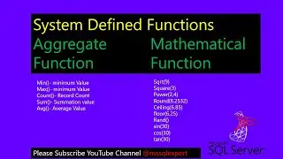 aggregate functions in sql | aggregate functions | mathematical function in sql