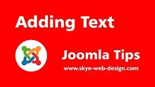 Adding Text | Joomla Tips