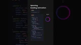 Spinning Loading Animation CSS