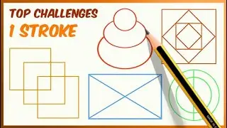 Single line Drawings Without Lifting the Pencil 🧠 [CHALLENGES]