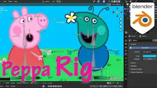 How to Rig Peppa Pig in Blender 3.4 | Grease Pencil Rigging Tutorial
