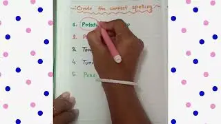 Circle Correct Spelling || English Worksheet || #ukg#worksheet#english #circle#correct#spelling