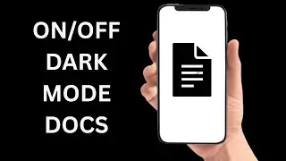 How To Turn ON/OFF Dark Mode In Google Docs
