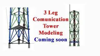 3 Leg telecommunication tower modeling in tekla structure || teklaBD