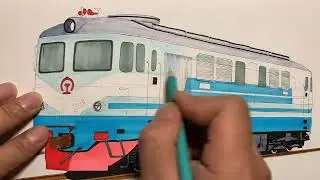Drawing an ND2 diesel locomotive
