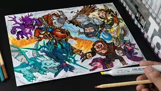 Drawing final battle of Team Spirit vs PSG.LGD | DOTA 2