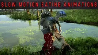 SLOWMOTION EATING ANIMATIONS | The Isle | Evrima | Update3