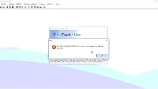 eSSL eTimeTrackLite | 'Microsoft.ACE.OLEDB.12.0' Error Fix | Simple Method | Windows 8, 8.1,10