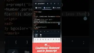 IF... Conditional Statement Used in Javascript 