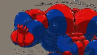 Venomized Spidey being truly THE BIGGEST ofthemall - Muscle growth comic