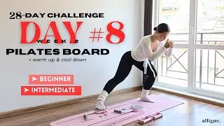 28 DAY PILATES BOARD CHALLENGE | DAY 8 - beginner challenge | glutes