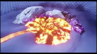 UE4 Pool Lava And Hell Smoke And Ghost  Cloud