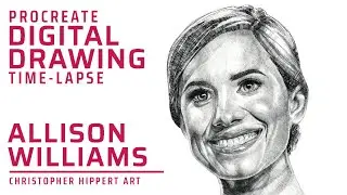 Drawing Allison Williams | Time-Lapse Portrait Drawing of Allison Williams | Procreate Drawing