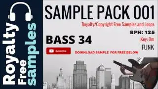 Bass Guitar Sample - Free samples - Bass Sample 034 - Sample Pack 001
