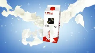 Milk Splash With Box Element
