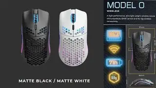 Glorious Model O wireless mouse, BAMF sensor
