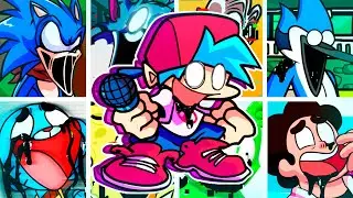 BLUE BALLED but Every Turn a Different Character Sings🎙 (FNF Blue Balled but Everyone Sings It)