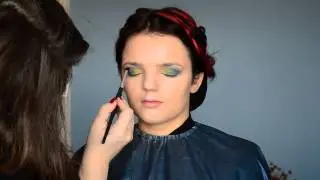 Spalvinga šventinio makiažo idėja (Idea of colorful party makeup)