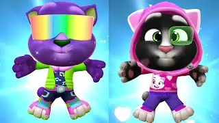 My Talking Tom 2 Galactic pop Stars Tom vs Angela's outfit in Tom Gameplay Android ios 