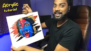 Kali Mata Drawing Step by Step | Acrylic Color Tutorial🔥