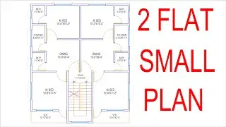 HOUSE PLAN DESIGN | EP 302 | 1080 SQUARE FEET TWO-UNIT HOUSE PLAN | LAYOUT PLAN