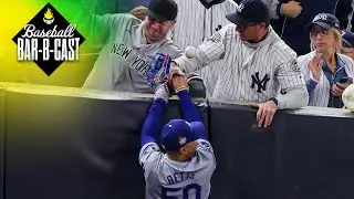 Yankees fans try to PRY ball from Mookie Betts' glove | Yankees vs. Dodgers Game 4 Reaction