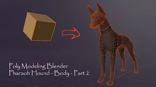 Part 2| Poly modeling | Pharaoh Hound Dog| Body | Blender 3D Character