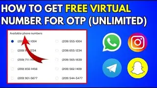 How to Get Free Virtual Number for (WhatsApp, Telegram and Instagram etc) OTP in 2025 (New Trick)