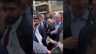 Netanyahu meets pro government protesters in Manhattan (Video: Linda Sadacka)