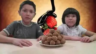 Шоколадные конфеты в кокосовой стружке