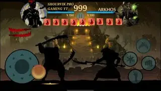 defeating underground boss ARKHOS in shadow fight 2 with bloody composite sword🔥
