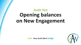 6.41 Audit Test - Opening balances on New Engagement - Preview