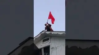 Возведение флага СССР в Хабаровске
